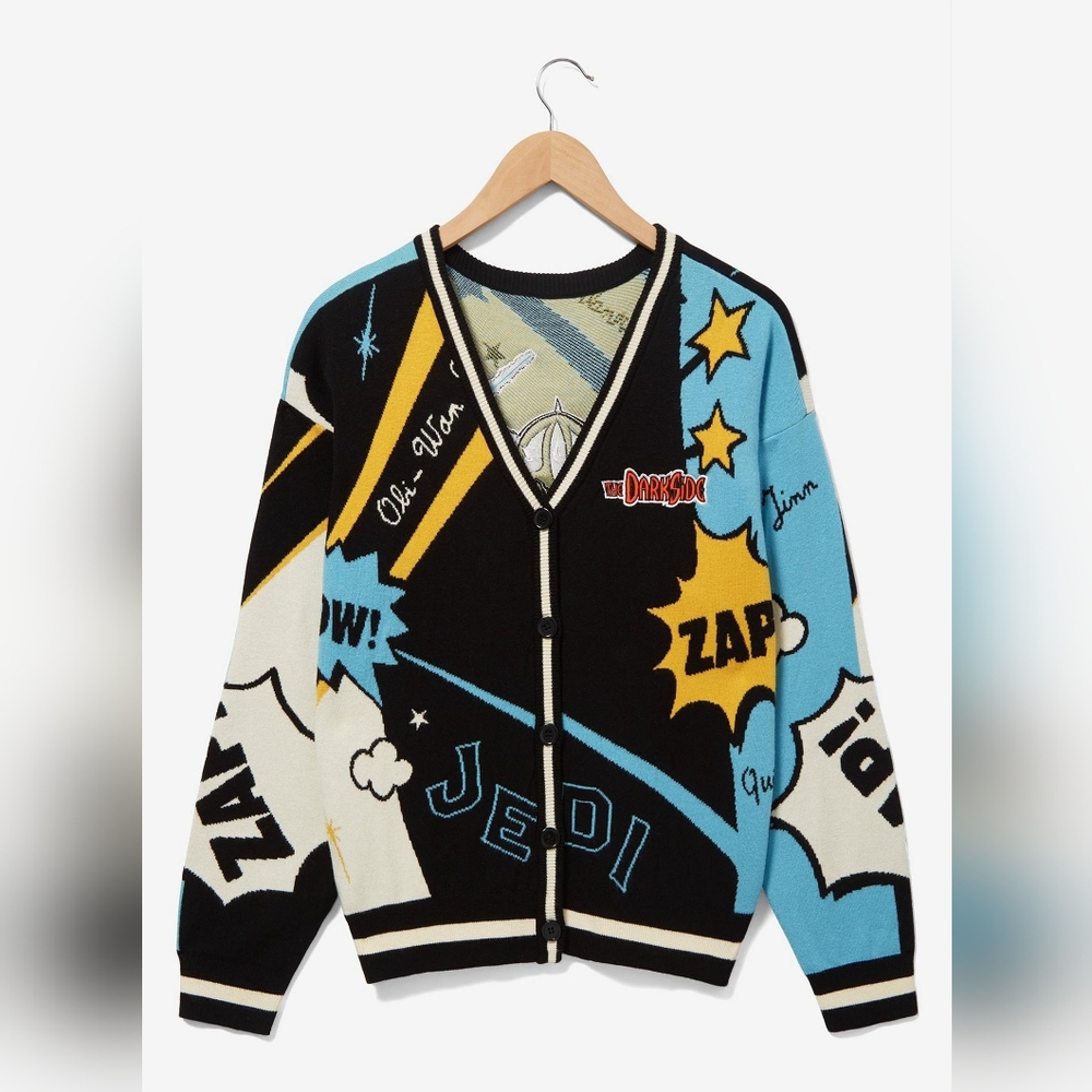 Darkside Graphic Cardigan Sweater